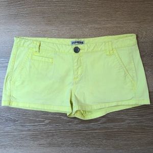 Express Neon Yellow Shorts